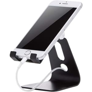 Amazon Basics Adjustable Aluminum Cell Phone Desk Stand for $7
