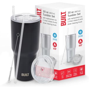 Built 30-oz. Double Walled Stainless Steel Tumbler Set for $18