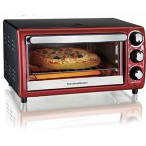 Hamilton Beach 4-Slice Toaster Oven, Red for $50