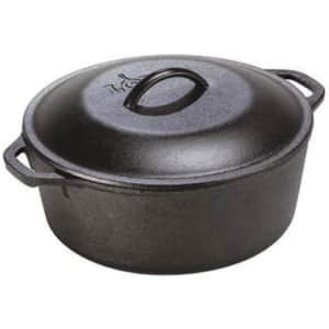 Lodge 5-Quart Cast Iron Dutch Oven w/ Lid for $38 Lodge 5-Quart Cast Iron Dutch Oven w/ Lid for $38