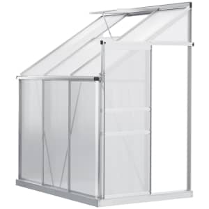6x4-Foot Walk-in Polycarbonate Greenhouse Kit w/ Adjustable Vent for $295