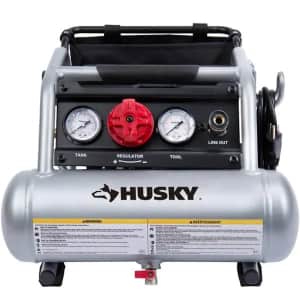 Husky 1 Gal. Portable Electric-Powered Silent Air Compressor. That's a savings of $70.