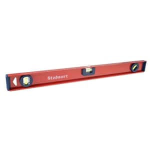 Stalwart 24 Inch I Beam Level, Aluminum With Magnetic Rubber End Caps For Durable, Accurate Measuring and for $19
