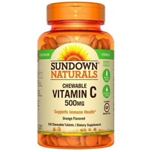 Sundown Naturals Chewable Vitamin C 500 mg 100 Tablets for $24