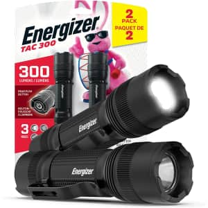 Energizer LED Tactical Flashlight 2-Pack for $21