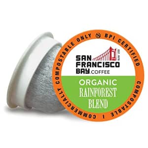 SF Bay Coffee OneCUP Organic Rainforest Blend 36 Ct Medium Roast Compostable Coffee Pods, K Cup for $22