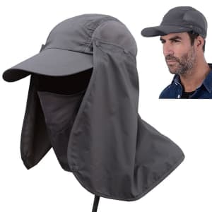 Running / Fishing / Gardening Hat with Removable Neck Flap: 2 for $6