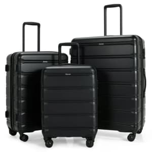 Costway 3-Piece Hardshell Luggage Set for $110