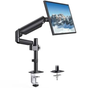 Huanuo Single Monitor Arm for 13" to 32" Monitors for $20