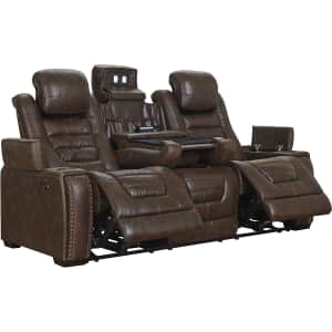 Signature Design by Ashley Game Zone Faux Leather Power Reclining Sofa for $1,233