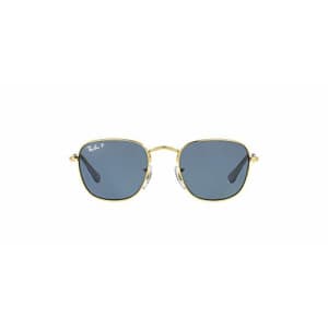 Ray-Ban Junior Kids' RJ9557S Square Sunglasses, Legend Gold/Dark Blue Polarized, 46 mm for $92
