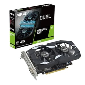 ASUS Dual GeForce GTX 1650 4GB GDDR5, IP5X, Auto-Extreme Technology, 144-Hour Validation Program, for $160 ASUS Dual GeForce GTX 1650 4GB GDDR5, IP5X, Auto-Extreme Technology, 144-Hour Validation Program, for $160
