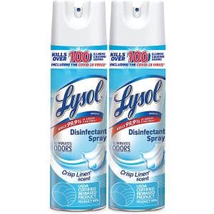 Lysol 19-oz. Disinfectant Spray 2-Pack for $11