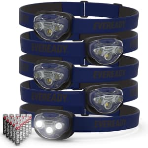 Energizer Lights and Equipment at Amazon. Save on flashlights, bicycling lights, headlamps, lanterns, desk lamps, and more. We've pictured the Eveready LED Headlamps 5-Pack with Batteries fvalufor $16 ($8 off).