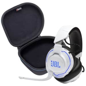 JBL Quantum 910P Wireless Over Ear Performance Gaming Headphone Bundle with gSport Case (White) for $200