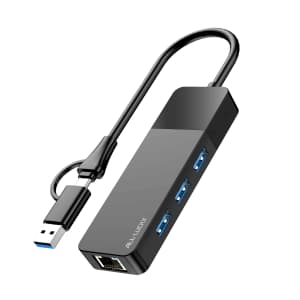 4-in-1 USB C/USB A to Ethernet Adapter Hub for $10 4-in-1 USB C/USB A to Ethernet Adapter Hub for $10