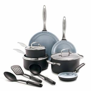 GreenLife Classic Pro Healthy Ceramic Nonstick, Cookware Pots and Pans Set, 12 Piece, Dark Gray for $120