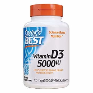 Doctor's Best Vitamin D3 5000IU, Non-GMO, Gluten Free, Soy Free, Regulates Immune Function, for $6