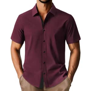Men's Wrinkle-Free Button-Down Shirt From $9.23