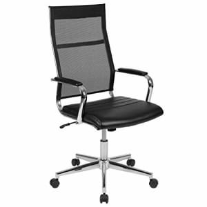 Flash Furniture High Back Black Mesh Contemporary Executive Swivel Office Chair with LeatherSoft for $190