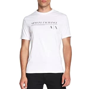 A|X ARMANI EXCHANGE Men's Underlined Logo Design Slim Fit T-Shirt, White, XS for $20