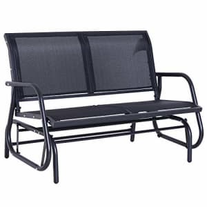 Outsunny 2-Person Outdoor Glider Bench Double Rocking Chair Loveseat w/Armrest for Patio Garden for $120