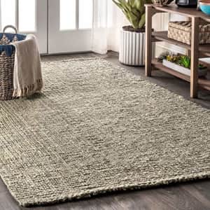 JONATHAN Y NRF102C-3 Pata Hand Woven Chunky Jute Indoor Area Rug Bohemian Farmhouse Easy-Cleaning for $57