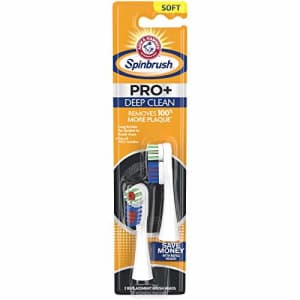 Arm & Hammer Spinbrush PRO+ Deep Clean Powered Toothbrush Replacement Brush Heads (Refills), Soft, for $11