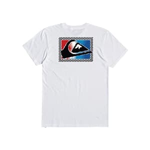 Quiksilver Men's Short Sleeve SURF Graphic T-Shirt TEE, White Summer Fade, XL for $17