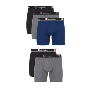 Champion Men's Boxer Brief 5-Pack for $11