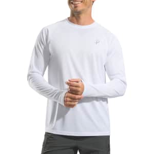 Pudolla Men's Long Sleeve UPF 50+ Shirt From $9.89
