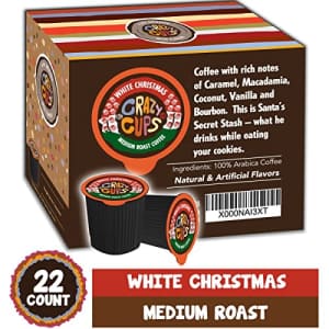 Crazy Cups Flavored Coffee for Keurig K-Cup Machines, White Christmas, Hot or Iced Drinks, 22 for $17
