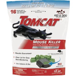 Tomcat Tier 1 Refillable Mouse Bait Station for $11