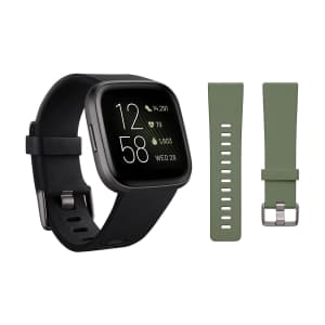 Fitbit Versa 2 Smartwatch Carbon with Bonus Bands for $110 Fitbit Versa 2 Smartwatch Carbon with Bonus Bands for $110