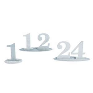 Fun Express 1-24 SILVER GLITTER TABLE NUMBERS - Party Supplies - 24 Pieces for $20