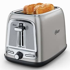 Oster 2-Slice Toaster with Advanced Toast Technology, Stainless Steel for $40
