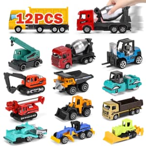 12-Piece Metal Mini Toy Car Set for $8