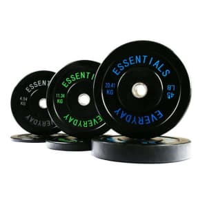 BalanceFrom Everyday Essentials 160-lb. Olympic Bumper Plate Weight Set for $160 BalanceFrom Everyday Essentials 160-lb. Olympic Bumper Plate Weight Set for $160