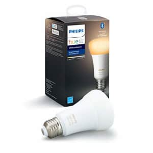 Philips Hue White Ambiance A19 LED Smart Bulb, Bluetooth & Zigbee Compatible (Hue Hub Optional), for $37
