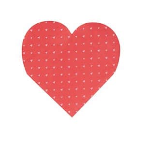 Fun Express Valentine Heart Shaped Beverage Napkins - Party Supplies - 16 Pieces for $3