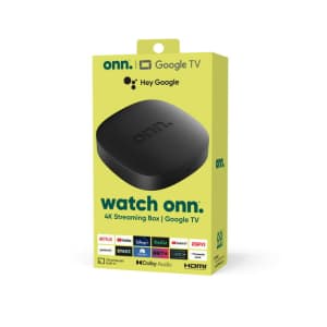 Onn Google TV 4K Streaming Box for $20