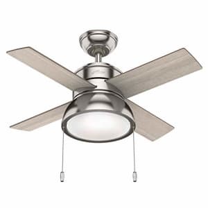 Hunter Fan Company 51040 Loki Indoor Ceiling Fan with LED Light and Pull Chain Control, 36", for $162