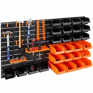 Best Choice Products 38x21.25in 44-Piece Wall Mounted Peg Board, Garage Storage Rack, Tool for $30