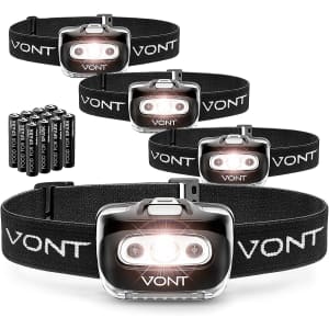 Vont Spark LED Headlamp 4-Pack for $20