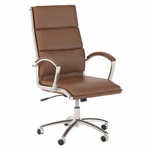Bush Furniture Bush Business Furniture Studio C High Back Leather Executive Office Chair in Saddle Tan for $302