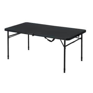 Mainstays 4-Foot Fold-in-Half Adjustable Table for $35