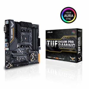 Asus TUF B450M-Pro Gaming AMD Ryzen 3 AM4 DDR4, HDMI, Dual M.2, USB 3.1 Gen 2 and Aura Sync RGB LED for $222