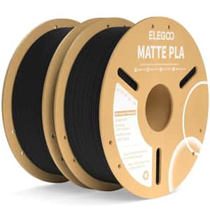 ELEGOO Matte PLA Filament Matte Black 2KG, 1.75mm 3D Printer Filament Dimensional Accuracy +/- for $30