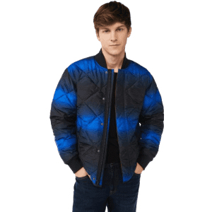 Free Assembly Men's Diamond Quilted Bomber Jacket for $16
