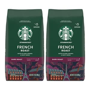 Starbucks Ground Coffee, French Roast, Dark Roast Coffee, Notes of Dark Caramel & Sweet Smoke, Made for $28